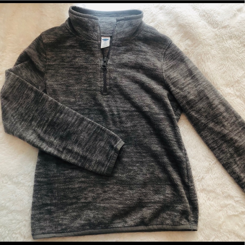 Old Navy Girl Grey Marled ZIP Up sweatshirt
